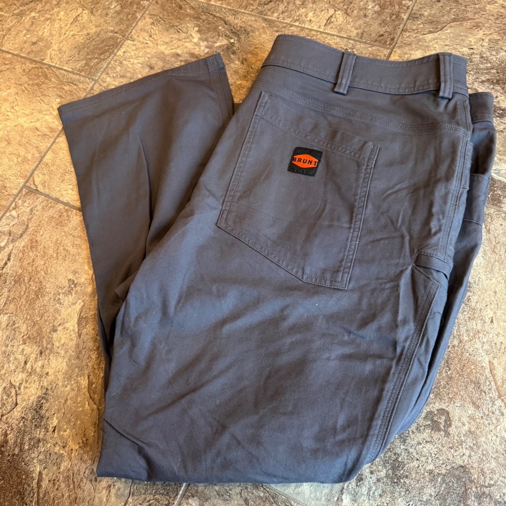 NWOT Workwear Utility Canvas Stretch Brunt Torra Work Pant Mens 44x30 Grey‎
